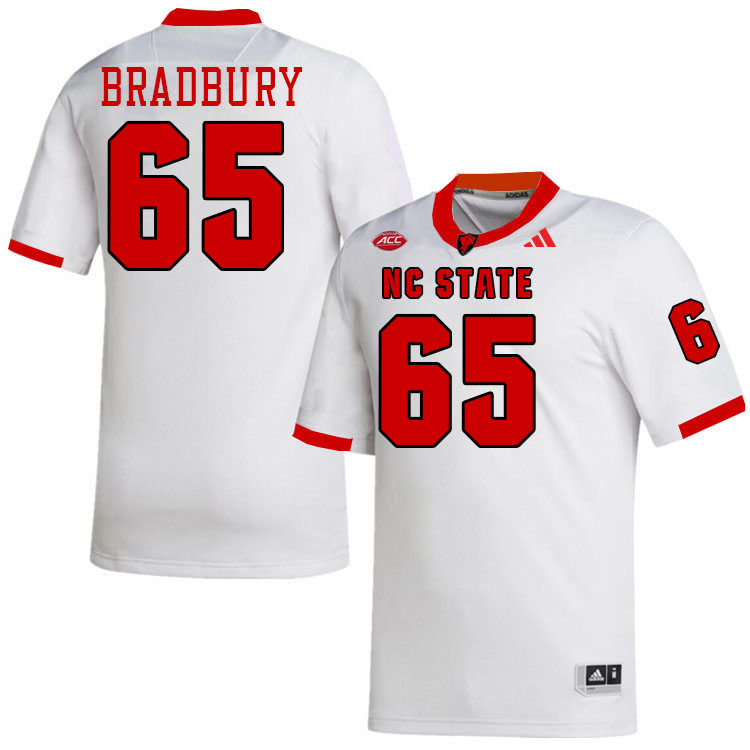 NC State Wolfpack #65 Garrett Bradbury College Football Jerseys,Uniforms-White